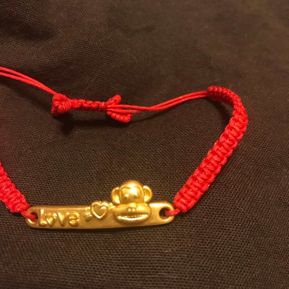Pure 24k gold monkey love arrow bracelet